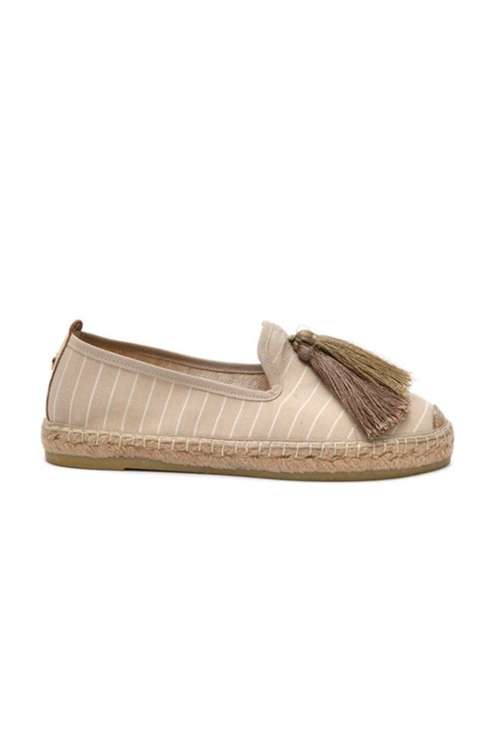 Milo Beige Women's Flat Espadrilles