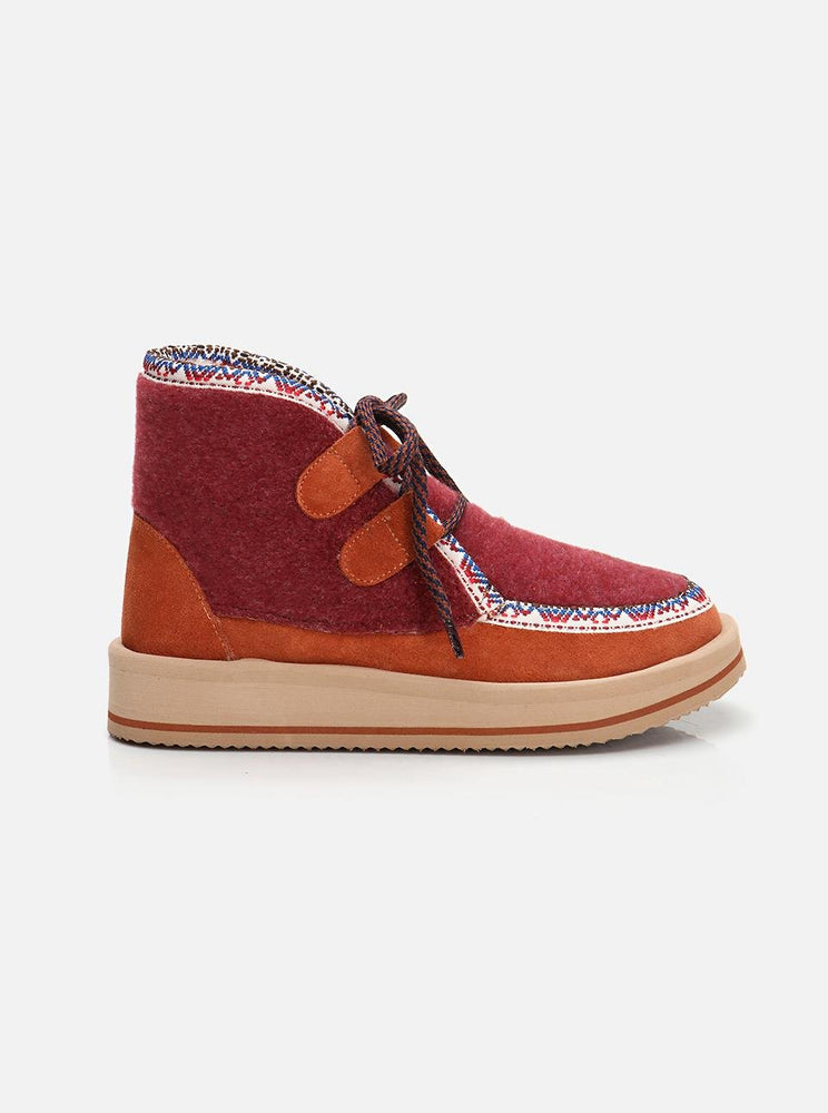 
                      
                        Mo Claret Red Women's Felt-Real Suede Boots
                      
                    