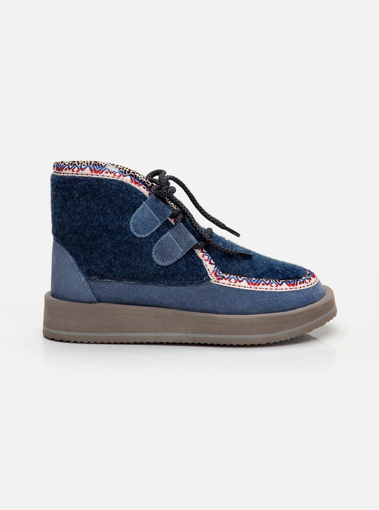 
                      
                        Mo Navy Blue Women's Felt-Real Suede Boots
                      
                    