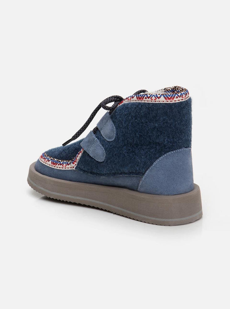 
                      
                        Mo Navy Blue Women's Felt-Real Suede Boots
                      
                    