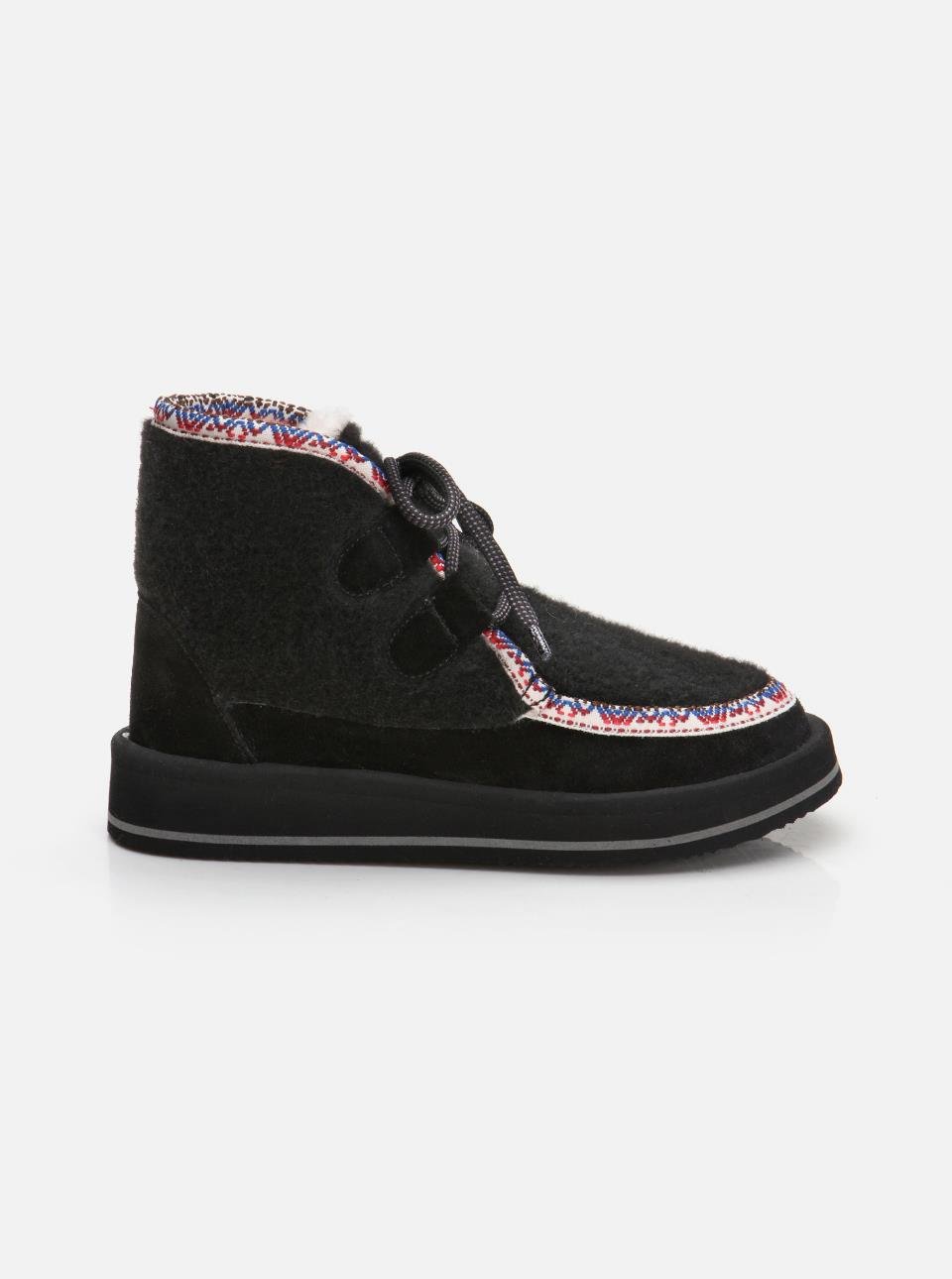 Mo Black Women's Felt-Real Suede Boots