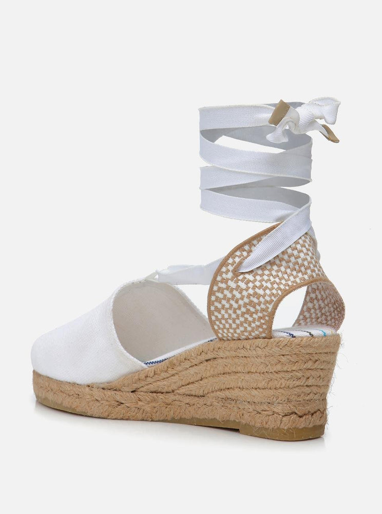 Molly White Women's Wedge Heel Espadrilles