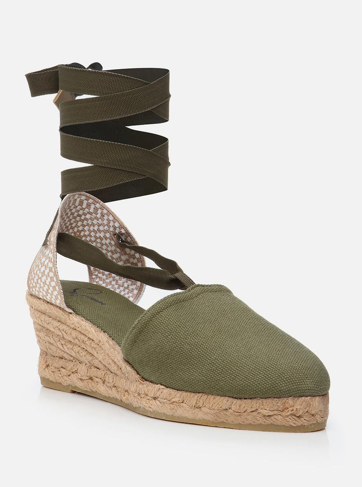 Molly Khaki Women's Wedge Heel Espadrilles