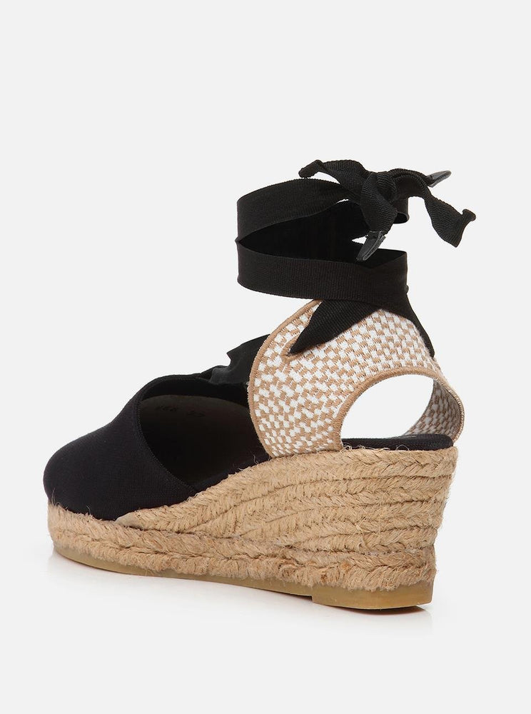 Molly Black Women's Wedge Heel Espadrilles