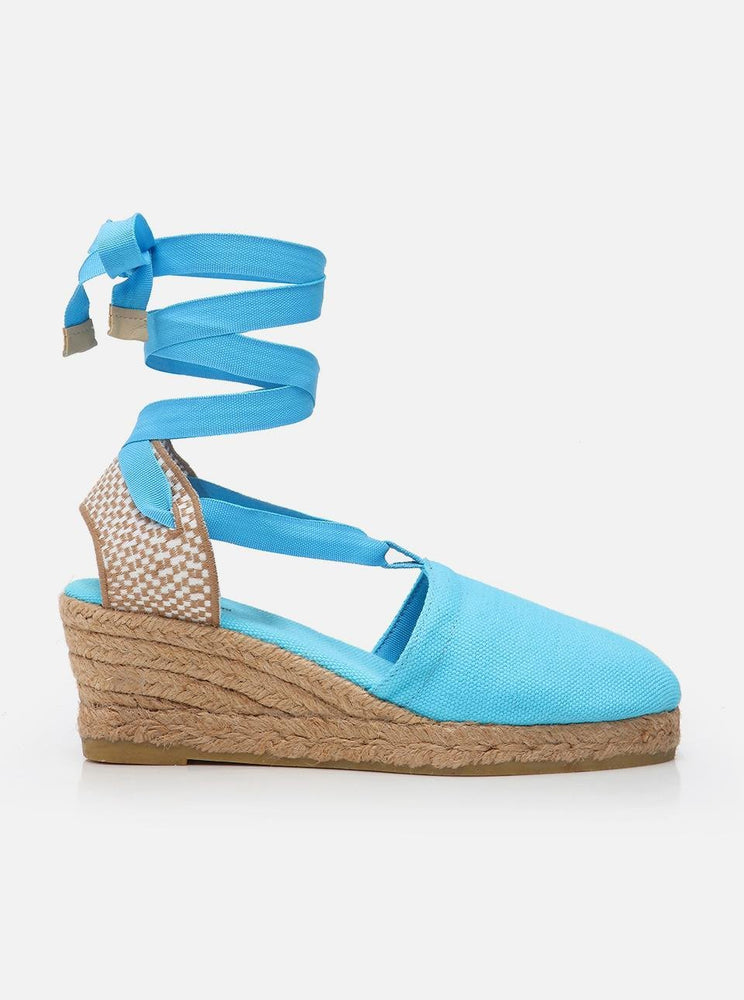 Molly Turquoise Women's Wedge Heel Espadrilles