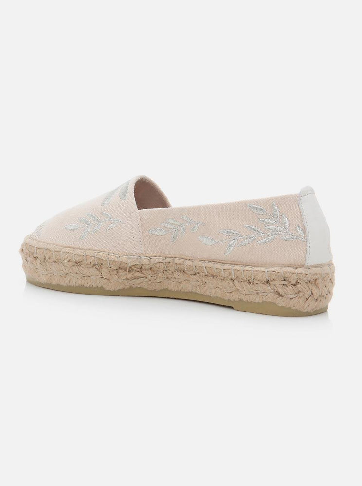 
                      
                        Naima Ecru-Silver Women's Flat Espadrilles
                      
                    