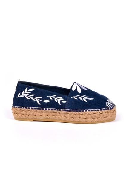 Naima Navy Blue Women's Plain Espadrilles