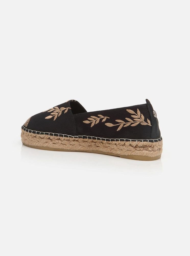 
                      
                        Naima Black-Ecru Women's Plain Espadrilles
                      
                    