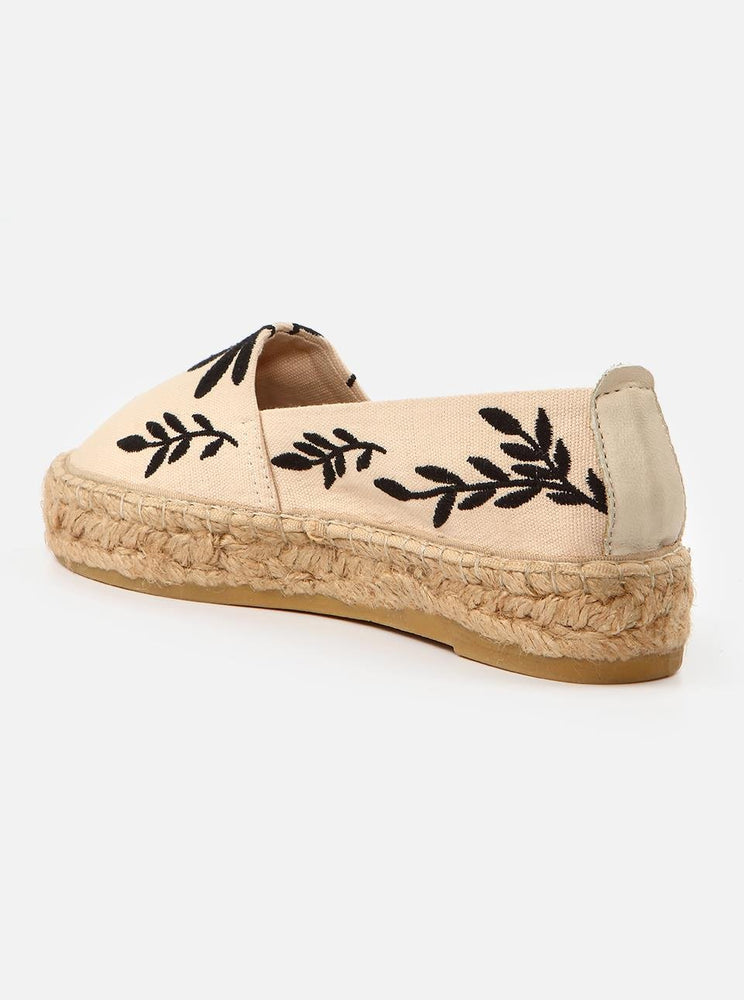 
                      
                        Nataly Ecru Black Women's Plain Espadrilles
                      
                    