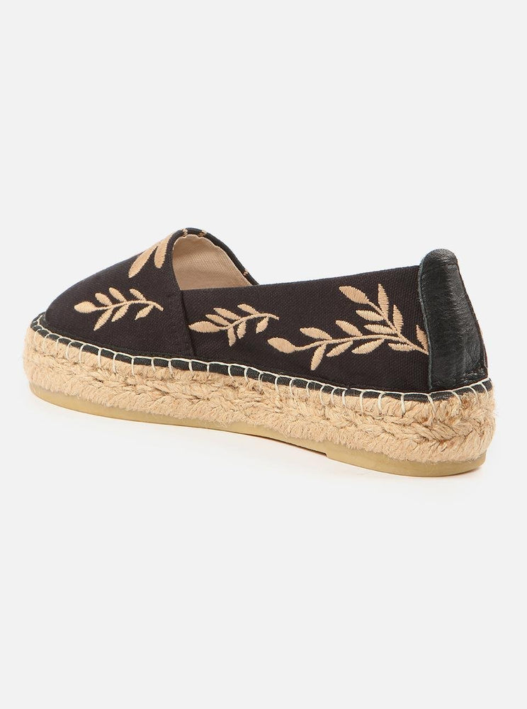 
                      
                        Nataly Black-Ecru Women's Plain Espadrilles
                      
                    