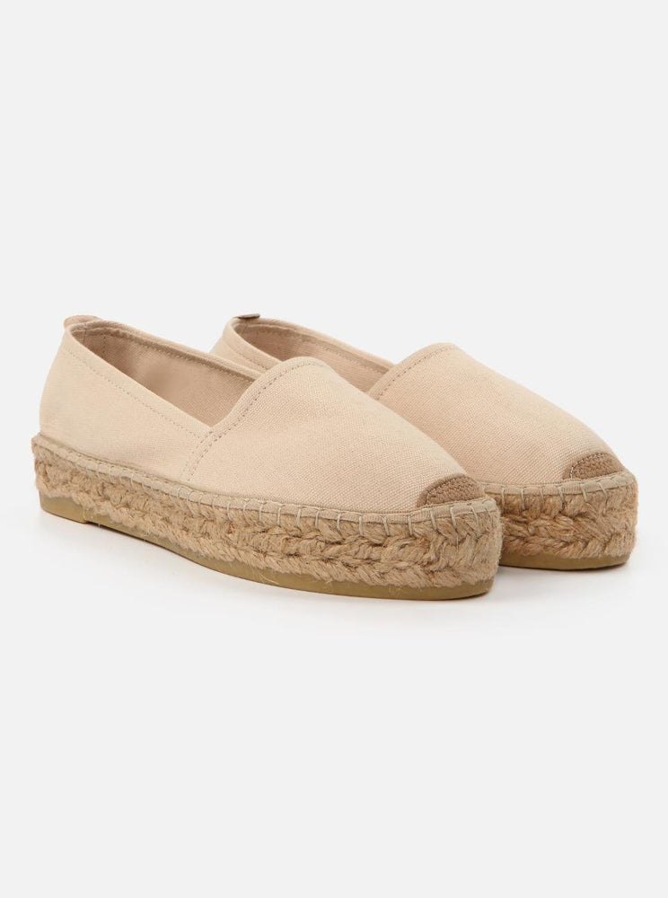 Nathalie Ecru Women's Plain Espadrilles