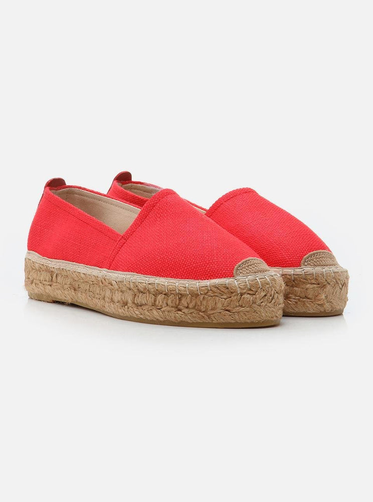 Nathalie Red Women's Flat Espadrilles