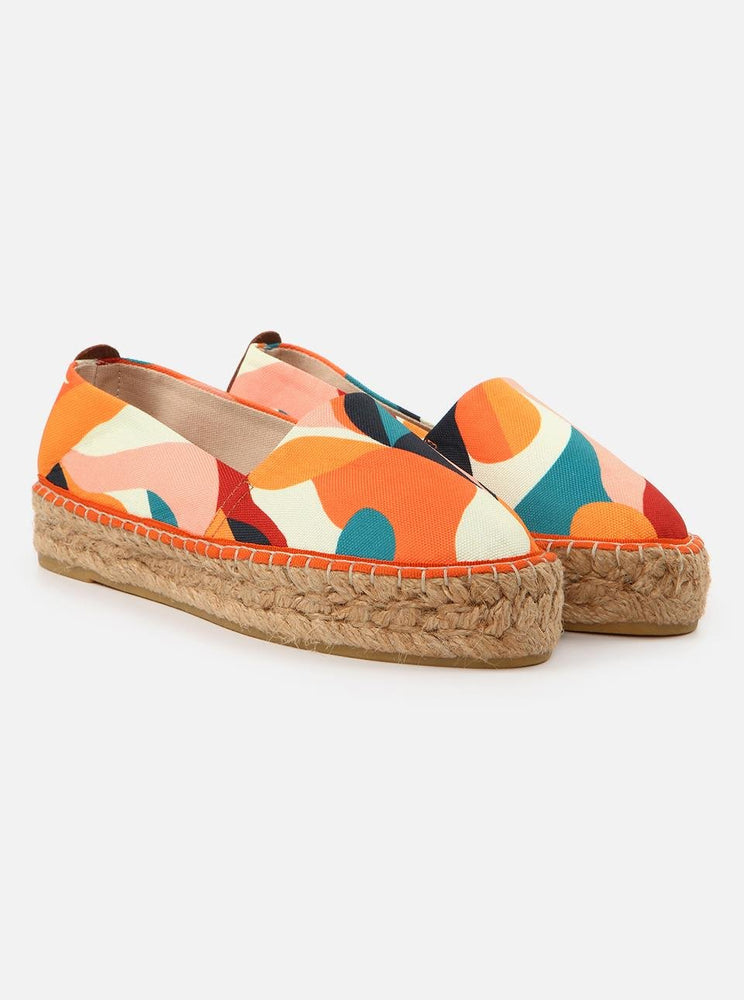 Nathan Orange Women's Flat Espadrilles