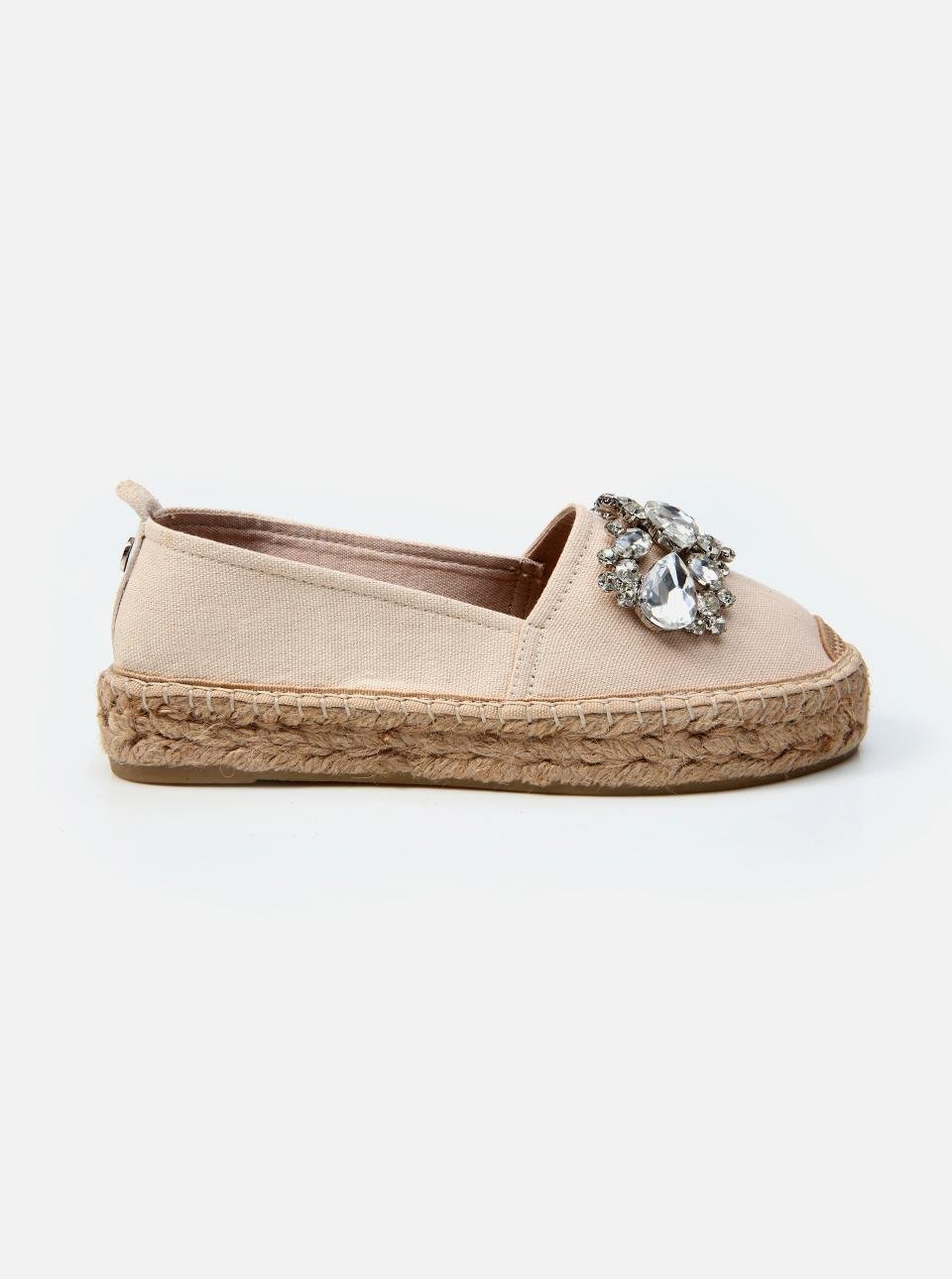 Nitala Ecru Women's Plain Espadrilles