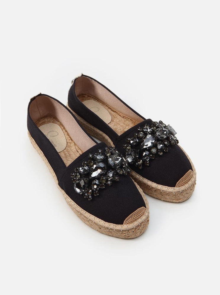 
                      
                        Nitala Black Women's Plain Espadrilles
                      
                    