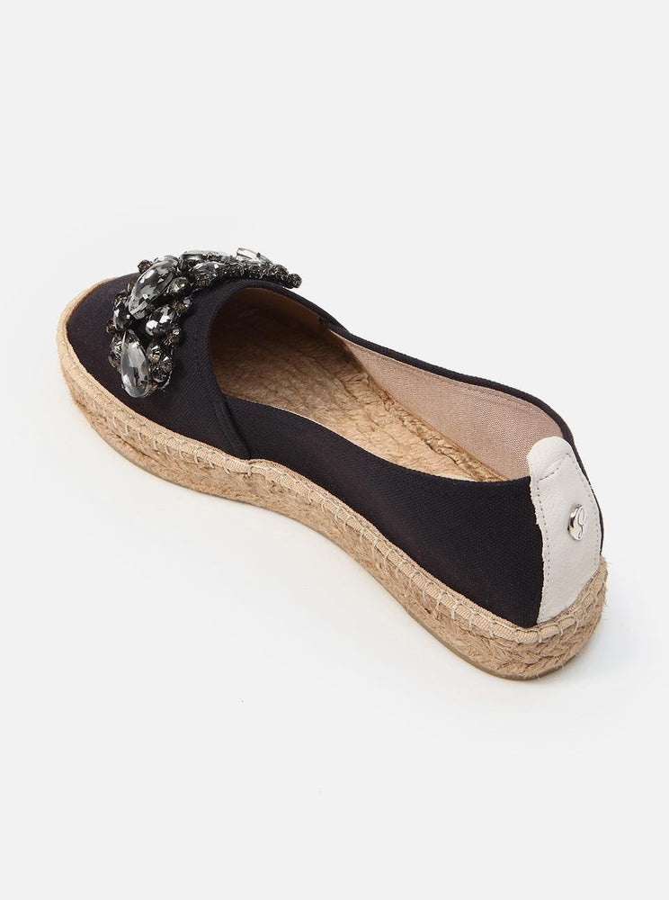 
                      
                        Nitala Black Women's Plain Espadrilles
                      
                    