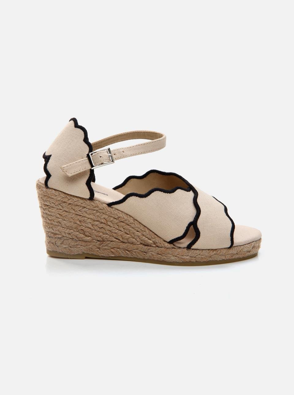 Ondes Ecru Wedge Heel Women's Espadrilles