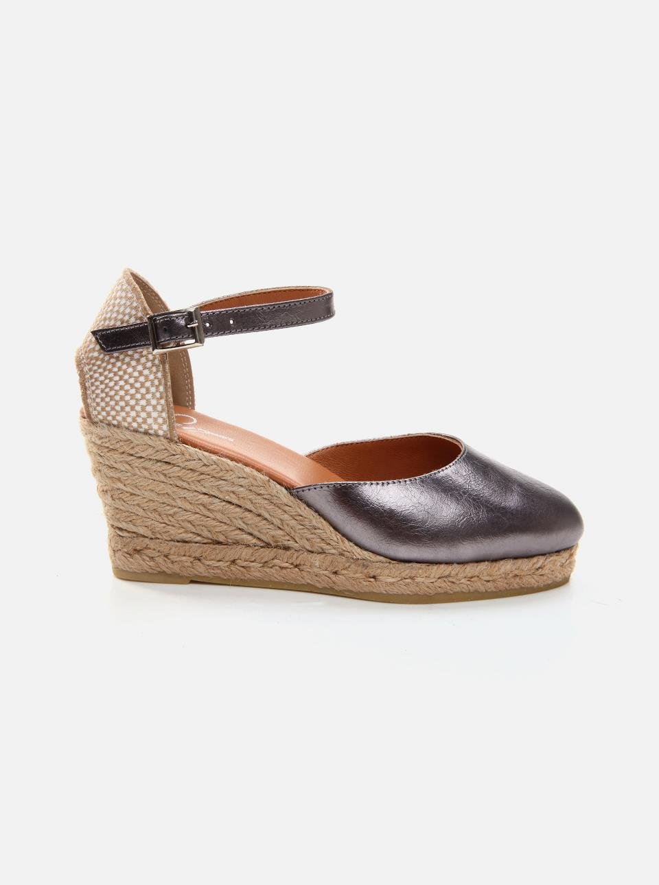 Poloso Anthracite Women's Wedge Heel Espadrilles