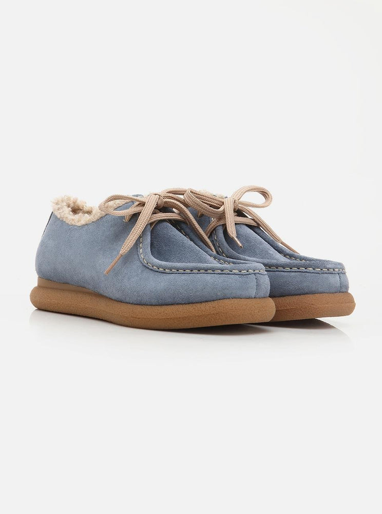 Siyu Blue Genuine Leather Fur Women's Shoes