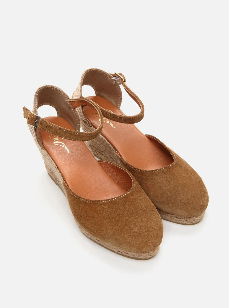 Sophia Dark Sand Women's Wedge Heel Espadrilles