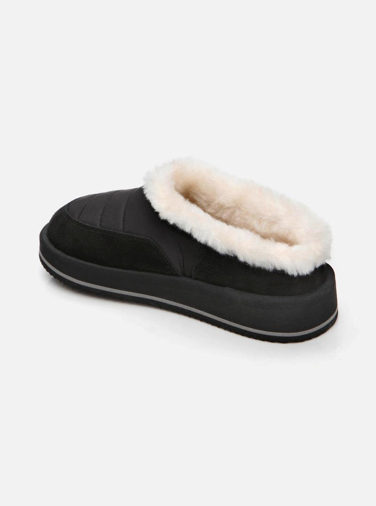 
                      
                        Water Black Women's Fabric-Suede Slippers
                      
                    