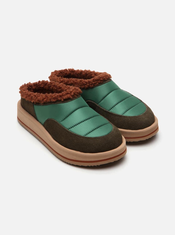 
                      
                        Aqua Green Women's Fabric-Suede Slippers
                      
                    