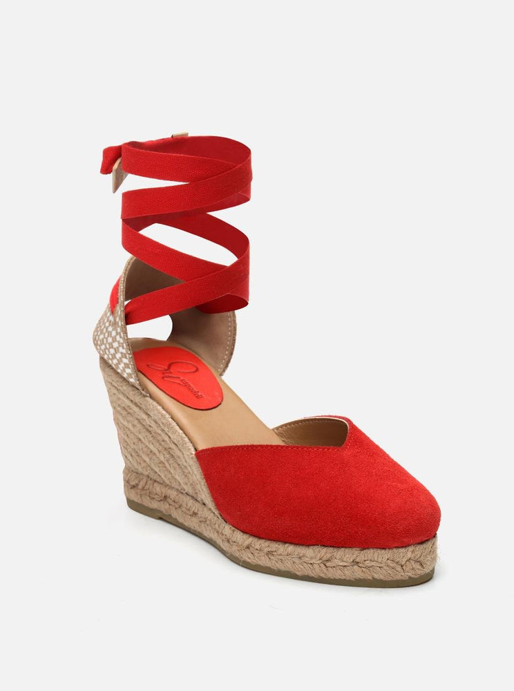 
                      
                        Suelle Red Women's Wedge Heel Espadrilles
                      
                    