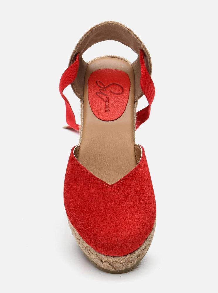 
                      
                        Suelle Red Women's Wedge Heel Espadrilles
                      
                    