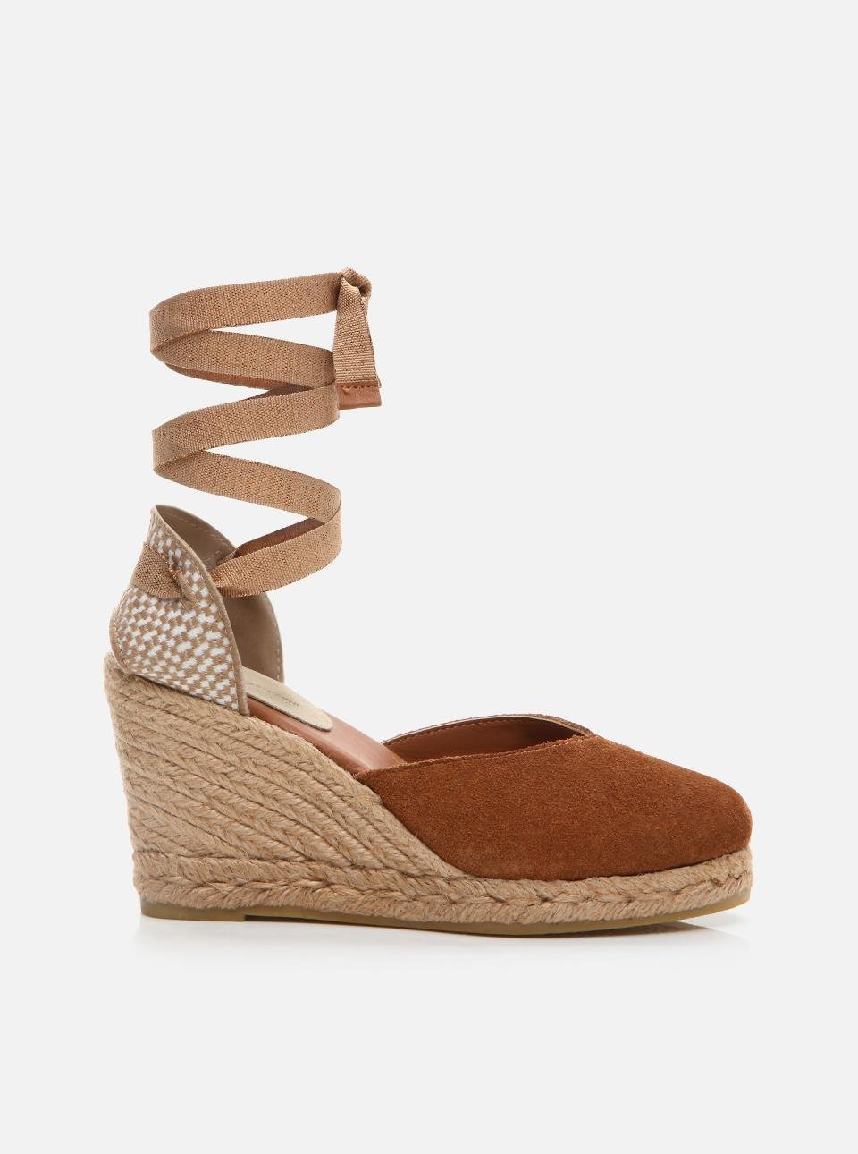 Suelle Tan Women's Wedge Heel Espadrilles