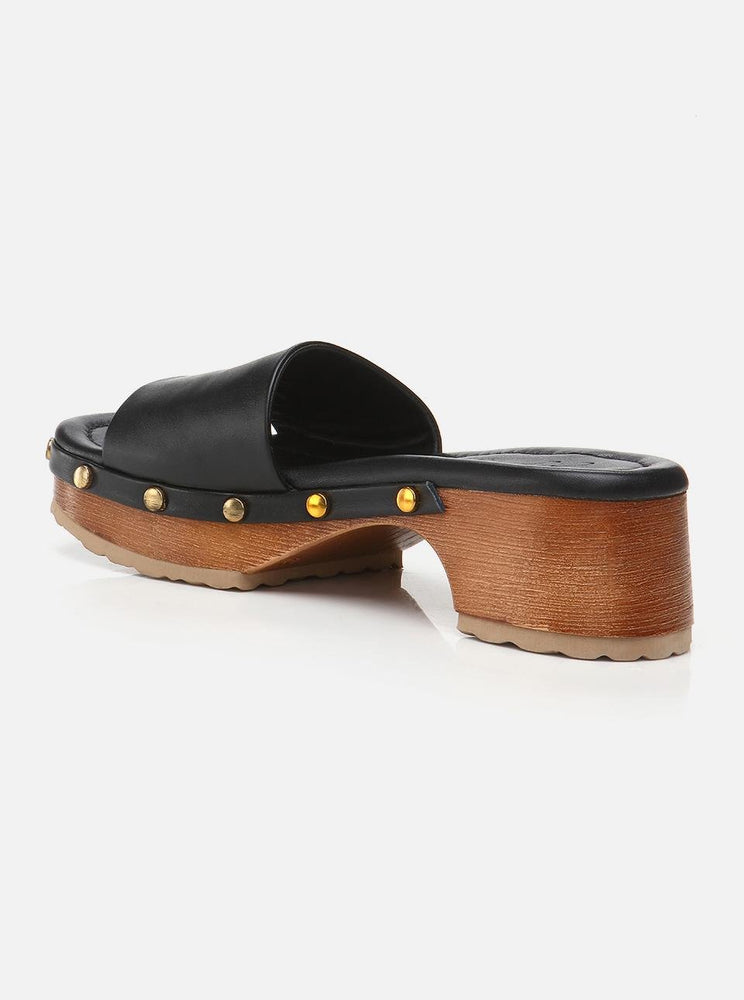 
                      
                        Tyra Black Women's Leather Clogs
                      
                    