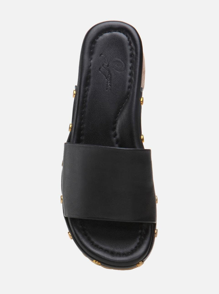 
                      
                        Tyra Black Women's Leather Clogs
                      
                    