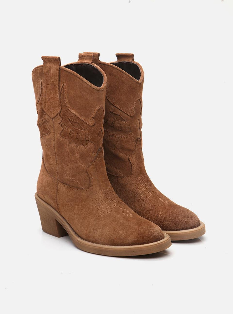 Wayne Cigaro Women's Genuine Suede Cowboy Boots