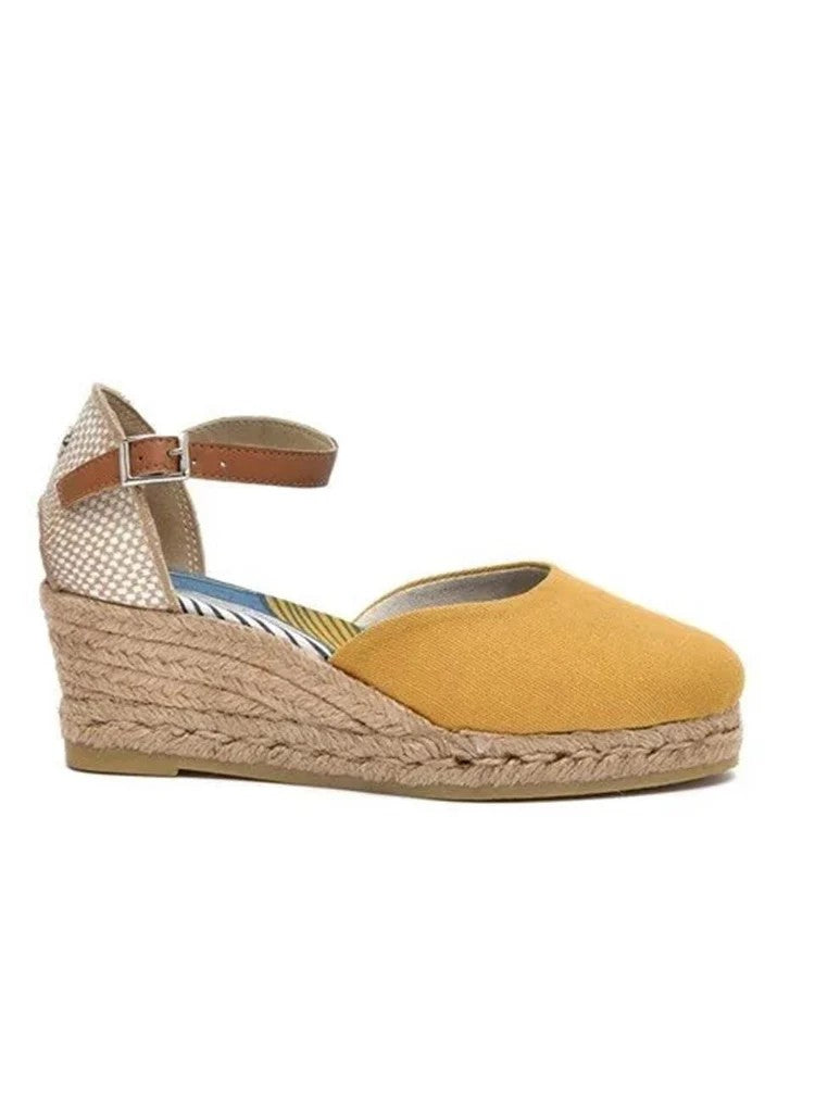 Meghan Mustard Women's Wedge Espadrilles