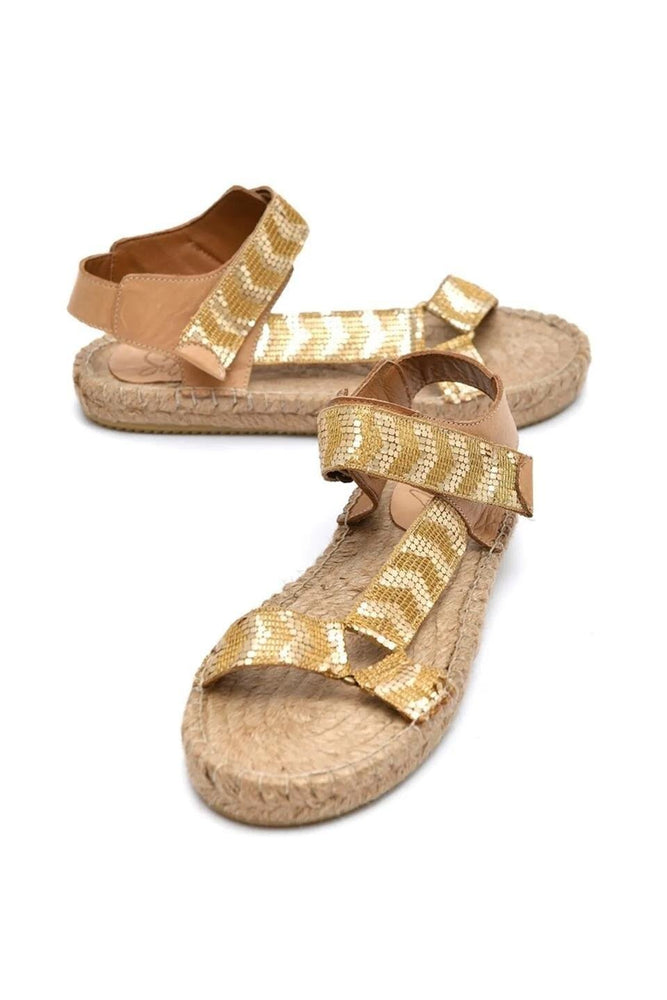 
                      
                        Yin Dark Sand-Gold Women's Espadrille Sandals
                      
                    