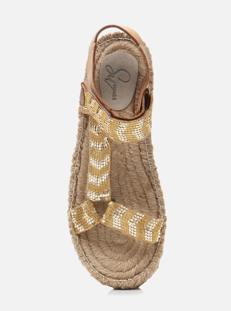 
                      
                        Yin Dark Sand-Gold Women's Espadrille Sandals
                      
                    