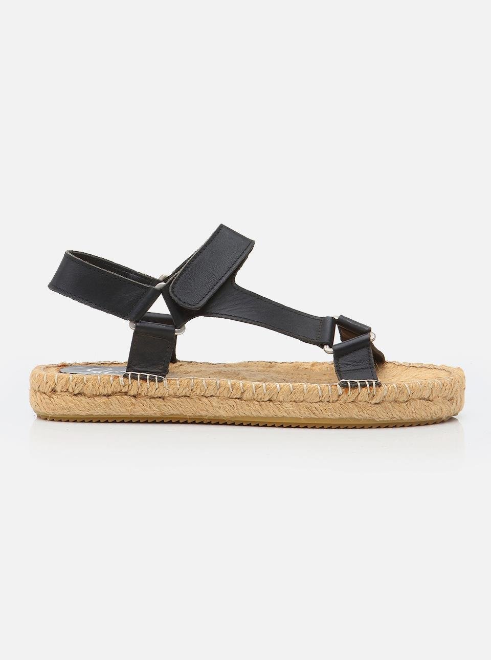 Yuti Black Women's Espadrille Sandals