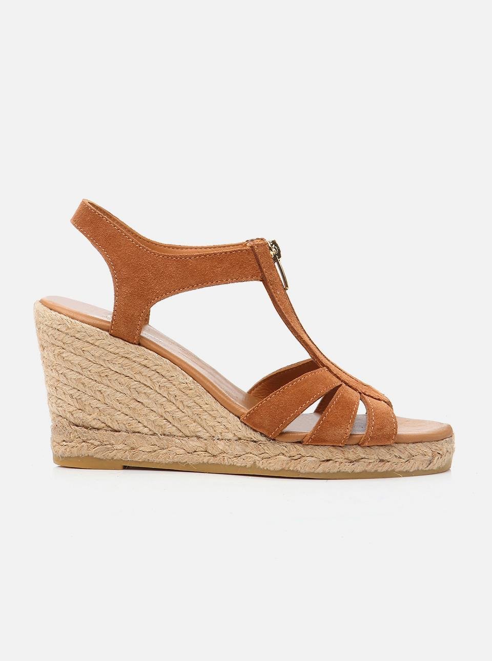 Zippa Tan Women's Wedge Heel Espadrilles